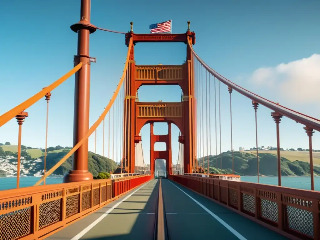 Puentes icónicos en realidad aumentada: una vista impresionante que realza la grandiosidad del puente con elementos de realidad aumentada