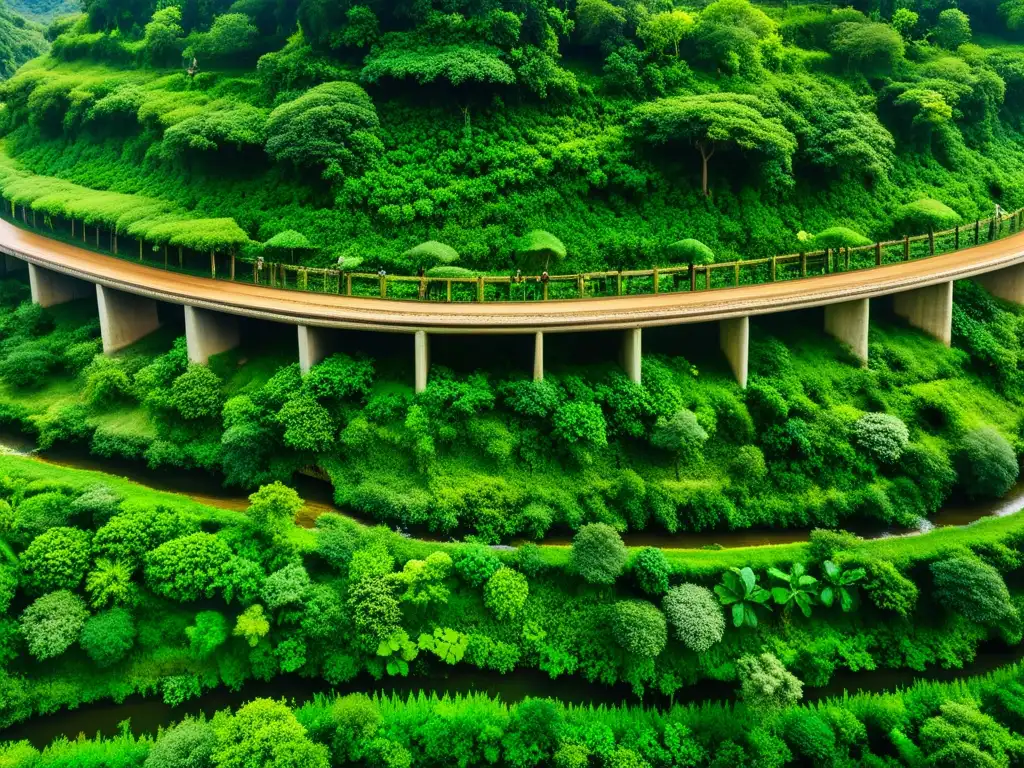 Puentes vivientes en un exuberante valle, conectando la comunidad con la maravillosa arquitectura natural