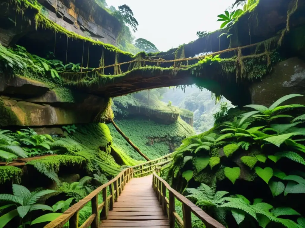 Puentes vivientes: red de raíces forma un puente natural en Meghalaya, India