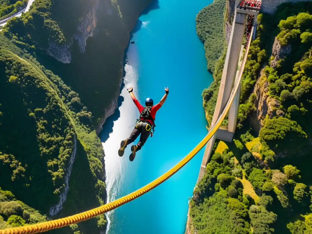 Salto bungee desde Puente Nueva Gales: Increíble salto al vacío desde el imponente puente, capturando la emoción pura de este deporte extremo