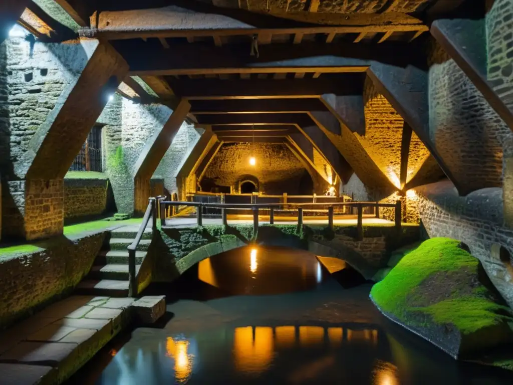 Explora los secretos y mazmorras históricas del Puente de la Torre de Londres en esta imagen documental de alta resolución