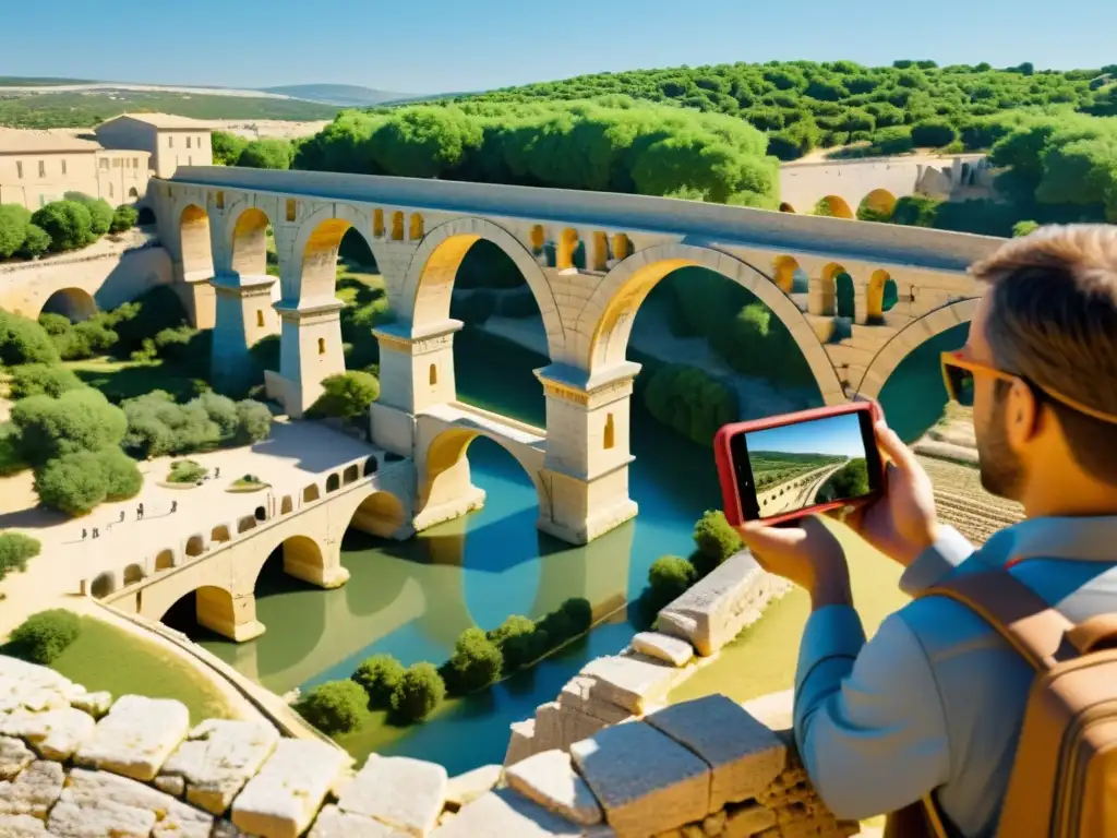 Visita al Puente del Gard a través de la realidad aumentada