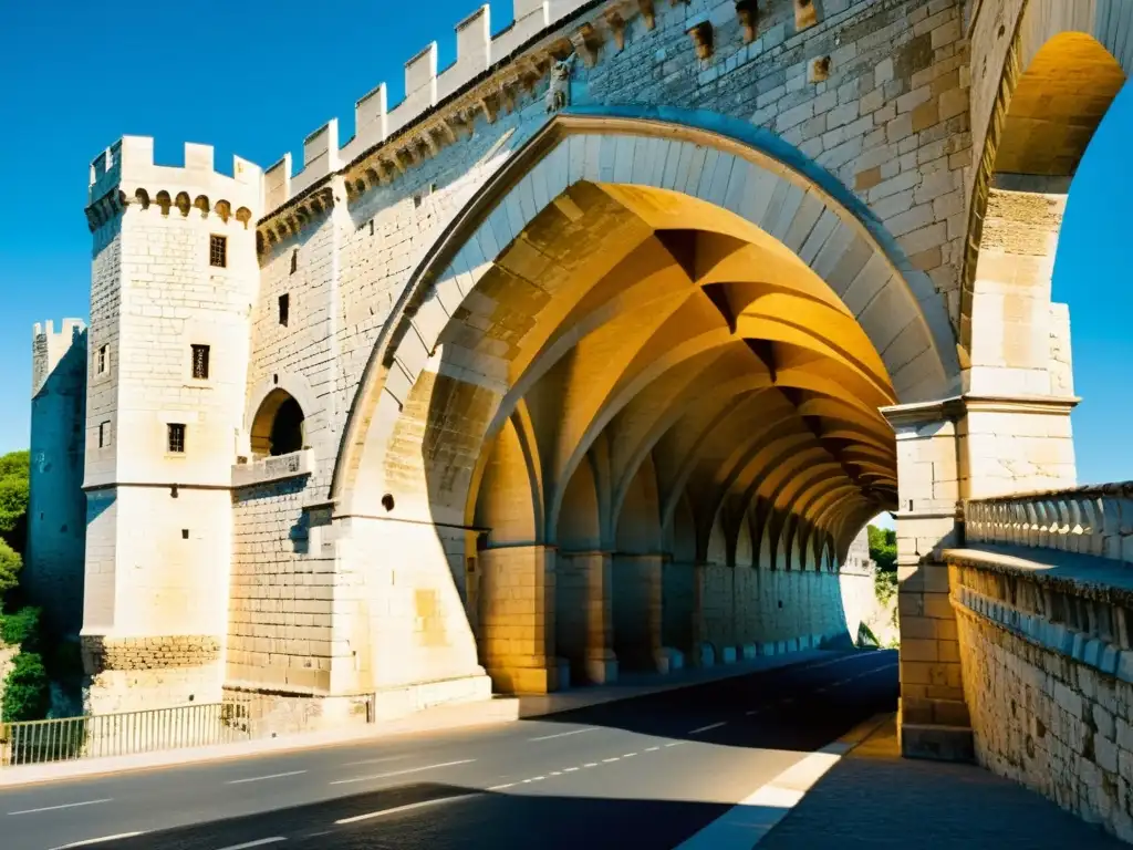 Vista detallada del Puente de Avignon, resaltando su historia, arquitectura y belleza atemporal bajo la cálida luz del sol