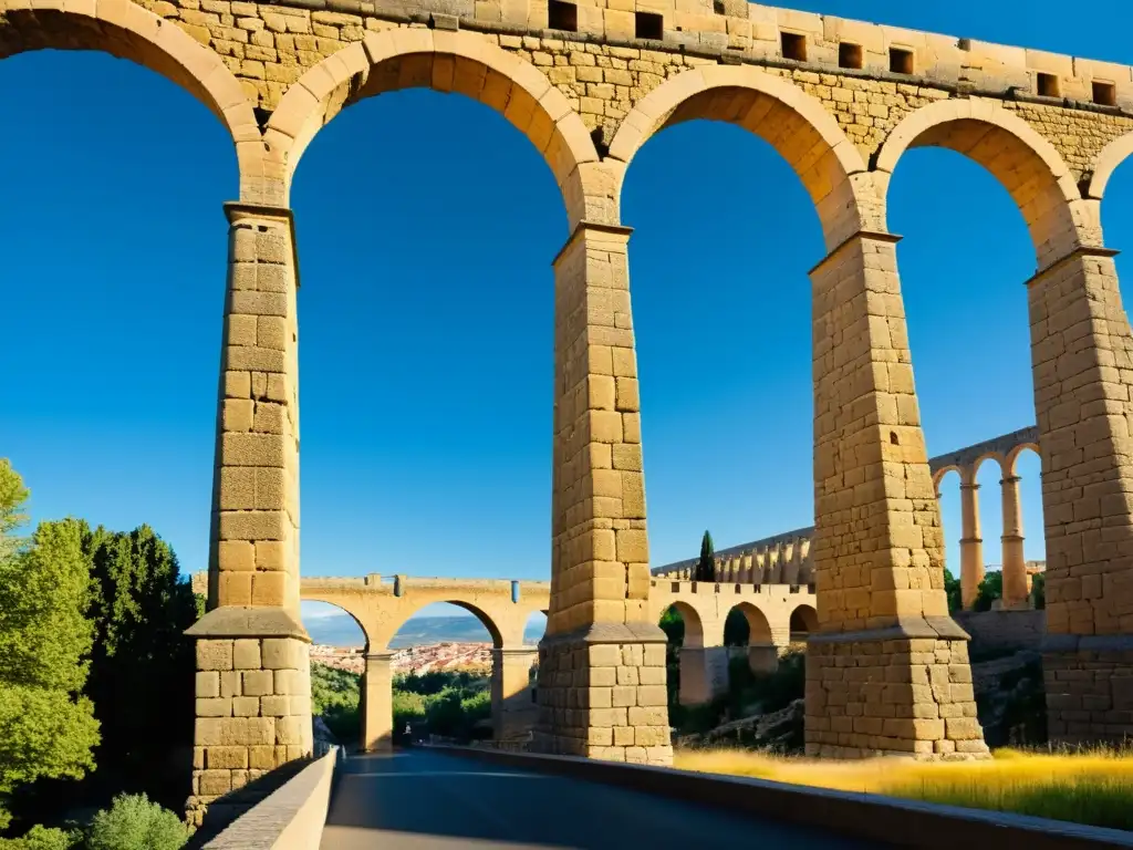 Vista impactante de los puentes icónicos del mundo en Segovia, fusionando historia y modernidad con sus imponentes estructuras