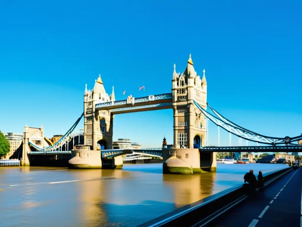 Vista impresionante del impacto cultural de la majestuosa Tower Bridge de Londres sobre el río Támesis