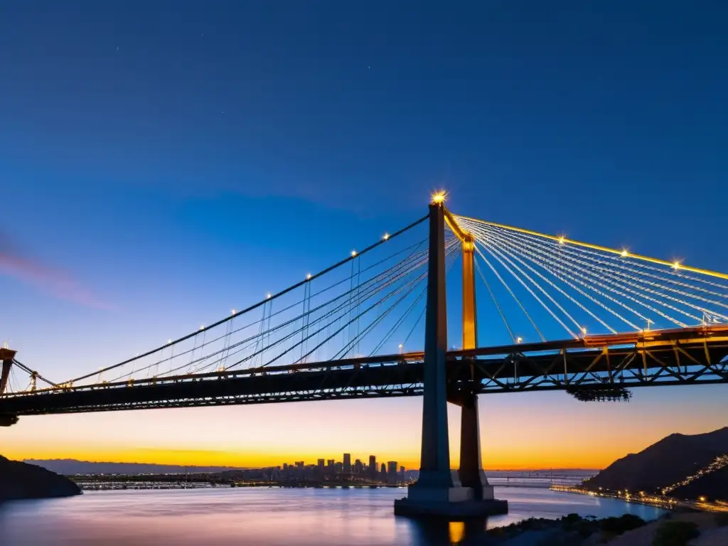 Vista impresionante del Puente Henderson al atardecer, fusionando historia y arquitectura en un escenario de ensueño