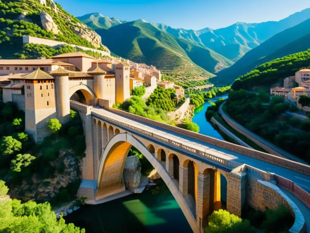 Vista impresionante del Puente del Diablo en Martorell, resaltando su antigua arquitectura y su historia medieval