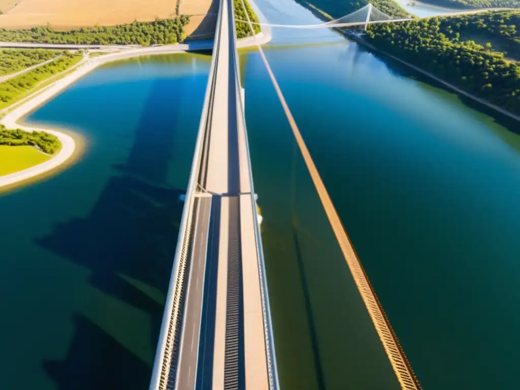 Vista impresionante de un puente majestuoso con detalles arquitectónicos en alta definición