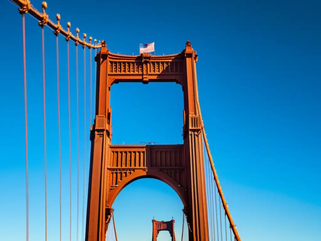 Vista majestuosa del puente Golden Gate resaltando su arquitectura única