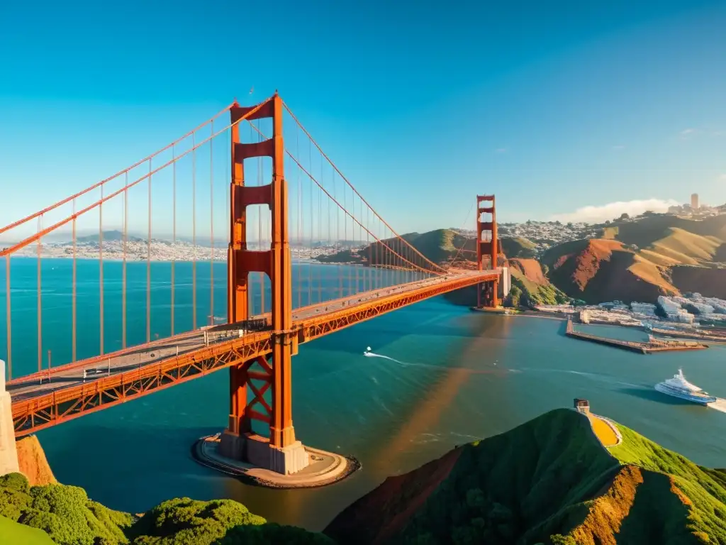 Vista única de Realidad Aumentada en puentes icónicos: el majestuoso Puente Golden Gate en San Francisco, California